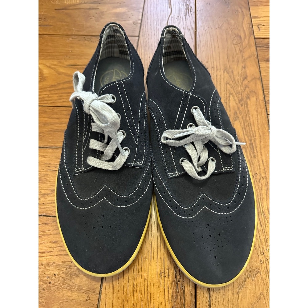 clarks sutter black wingtip suede‎ shoes lace up men's 10
